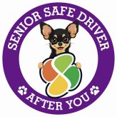 カーサイン 高齢者マーク SENIOR SAFE DRIVER チワピン ステッカー シール 直径13cm 肉球 日本製 車