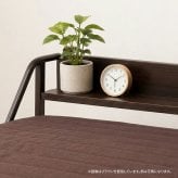 Waltz/ワルツ 木製棚付き 収納式 リクライニングベッド シングル コンセント付き 手動タイプ シングルベッド　送料無料