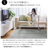 ラグ カーペット 3畳 『アロンジュ』 約140×340cm 裏:すべりにくい加工 （ホット 対応）
