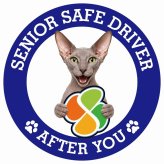 カーサイン 高齢者マーク SENIOR SAFE DRIVER ピーターボールド ステッカー シール 直径13cm 肉球 日本製 車