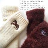 靴下 レディース 2足セット JOLiJOLi ジョリジョリ ルームソックス 22-24cm あったか もこもこ ふわふわ リブソックス ファーソックス 裏起毛 刺繍 ワンポイント 馬 犬 ワニ 猫 動物 かわいい おしゃれ 防寒 冷え対策 部屋履き プレゼント ギフト 誕生日 クリスマス 箱入り