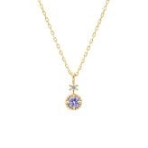 【無料ラッピング】  ヨンドシー 4℃ EAU DOUCE4℃【12月誕生石】K10 イエローゴールド ネックレス ダイヤモンド タンザナイト レディース ブランド 正規品 新品 ギフト プレゼント 人気 おすすめ 誕生日 記念日 クリスマス 送料無料