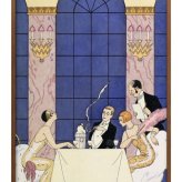 日本製 ジョルジュ バルビエ A3 サイズ ポスター アート おしゃれ 絵画 インテリア 北欧 イラスト マット紙 艶消し アートパネル 額 フレーム デザイン 壁掛け ギフト 新築祝い ディスプレイ  速達 送料無料