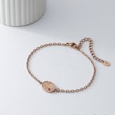ハワイアンジュエリー ブレスレット つけっぱなし レディース 刻印 ステンレス 金属アレルギー ブランド 大人 シンプル オーバル ルビー ローズゴールドカラー ハワジュ サージカルステンレス クリスマス 誕生日 記念日 母の日 プレゼント テラグラティア Terra-gratia【lstb016rg】単品
