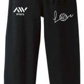 バレーボール スウェットパンツ メンズ レディース 裏パイル スエット ルームウェア スポーツ ジャージ 綿100 長ズボン 名入れ おしゃれ 文字入れ無料 「Love バレーボールロゴ」 アートワークスコウベ 【送料無料】