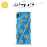 SCV43 Galaxy A30 SCV43 スマホケース ソフト カバー ドット 水玉 A 緑 nk-scv43-tp008