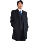 チェスターコート メンズ カシミヤブレンド ウール 混 ロング丈 ブラック 軽くて暖かい  男性用 冠婚葬祭 通勤 ビジネス フォーマル コート[Merfirge] (mca3121)