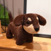40CM ダックスフント いぬ 犬 ぬいぐるみ リアル 動物 アニマル ふわふわ かわいい 置物 インテリア 子供 おもちゃ ごっこ遊び 誕生日 プレゼント ギフト 癒し