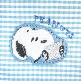 スヌーピー パスポーチ ブルー パスケース 定期入れ サガラワッペンチェック SNOOPY