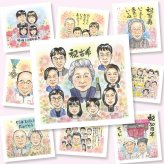 古希のプレゼントに、プレゼントにぴったりの似顔絵です。初めての似顔絵注文でも安心です。 似顔絵 贈り物 古希祝い 名入れ プレゼント 手描き ギフト 古希 傘寿 長寿 記念 大人数 祖父母 おばあちゃん おじいちゃん 修正無料 名入れ 下書き確認 かわいい 実績多数 そっくり 宝物 70歳 古希 長寿祝い 一生もの 喜ばれる ブライダルギフト キレイ 色紙 感謝 感動 米寿祝い オリジナル