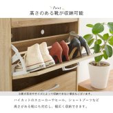 収納家具 ラック シューズ 2段タイプ 靴箱 スリム フラップ 下駄箱 シューズボックス 扉 収納 可動棚 木製 可動式 棚板 引き出し 通気口 ホワイト ナチュラル ブラウン シンプル 木目 おしゃれ 玄関収納 天板 コンパクト 省スペース