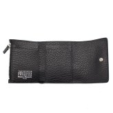 メゾン マルジェラ　Maison Margiela　三つ折り財布　SA3UI0010 P4455 T8103　ブラック　グレインレザー　コンパクト財布　ミニウォレット