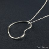 そのまま被れる 服の上から着けられるロングネックレス シルバー９２５ アート チェーン ６０ｃｍ ハート シルバーネックレス ペンダント　レディース シンプル SV925 記念 誕生 petit