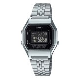 カシオ 腕時計 レディース シルバー ブラック 黒 デジタル チプカシ 反転液晶 レトロ 海外モデル 逆輸入 小さめ 薄型 軽量 メタル LEDライト 学生 仕事 誕生日 プレゼント ギフト CASIO 収納ケース付き 成人 卒業 入学