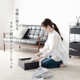 ラック ランドリー 5段 幅60cm カゴ 洗濯かご 4個つき 洗濯機 収納 おしゃれ スリム 縦型 洗濯機収納 ランドリー収納 ホワイト グレー 収納棚 洗濯物 洗面所 脱衣所 新生活