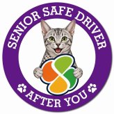 カーサイン 高齢者マーク SENIOR SAFE DRIVER エジプシャンマウ マグネット 強力 直径13cm 肉球 日本製 車 ステッカー