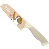 mofusand もふさんど カラー 三徳包丁 定形外 送料無料 えびにゃん サメにゃん ステンレス 包丁 ナイフ 刃渡り約14cm ネコ 猫 キャラクター 53-3014 53-3015