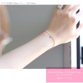 ブレスレット 選べる誕生石 K14ゴールド チャーム K10ゴールド太1.5mm あずきチェーン 長さ 選べる 15cm ～20cm 14金 ハワイアンジュエリー ブランド BY THE SEA バイザシー メンズ レディース 誕生日 プレゼント ハロウィン 【品番：GP501-CH176-B】