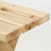 杉材 BBQテーブル&ベンチセット (コンロスペース付) ナチュラル 1色展開 ガーデンテーブル 屋外 庭 ベランダ テラス アウトドア おしゃれ シンプル 新生活 家具 インテリア 不二貿易