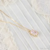  非加熱 ピーチサファイア　1.87ct ネックレス ペンダント 18金 K18 シンプル 一粒 一石 女性 プレゼント ギフト 誕生石 サファイア ピンク サファイアネックレス Drops