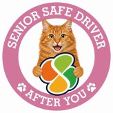 カーサイン 高齢者マーク SENIOR SAFE DRIVER アメリカンボブテイル ステッカー シール 直径13cm 肉球 日本製 車