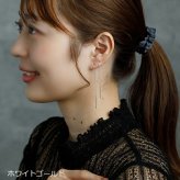 アメリカンピアス チェーンピアス 金属アレルギー チェーン太さ0.8mm 長さ15cm ポスト2cm オールステンレス製 イエローゴルド ホワイトゴールド ピンクゴールド 揺れる 極細 サージカル 医療用 シンプル レディース プレゼント