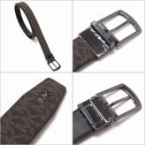 MICHAEL KORS マイケルコース アウトレット MK シグネチャー リバーシブル メンズ ベルト 36F5TBLY3B BROBLK