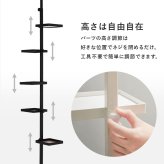 収納家具 ラック 突っ張り棒&パーツ 6点セット 角型 ウォール シューズ 高さ調節 おしゃれ スリム 壁面収納 オープン ウォールシェルフ 突っ張り 棚 北欧 シンプル モダン ディスプレイ 壁面