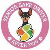 カーサイン 高齢者マーク SENIOR SAFE DRIVER ミニチュアピンシャー ステッカー シール 直径13cm 肉球 日本製 車