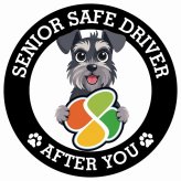 カーサイン 高齢者マーク SENIOR SAFE DRIVER ミニチュアシュナウザー ステッカー シール 直径13cm 肉球 日本製 車