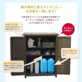屋外木製収納庫 オールドカントリー調ストッカー1200 ダークブラウン 天然木 木製 収納 物置 倉庫 物入れ ウッド ランドリー ガーデニング雑貨 ポリタンク 扉付 おしゃれ 北欧 ナチュラル 掃除道具 庭 ベランダ 屋外 木製物置 屋外物置 収納家具 新生活