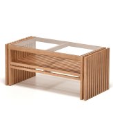 センターテーブル 天然木 テーブル ローテーブル リビングテーブル 北欧 木製 おしゃれ オイル 格子 植物性オイル 塗装 モダン スタイリッシュ ハンドメイド ナチュラル