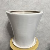 植木鉢 おしゃれ 大型 陶器 13号 受け皿付き セット KONTON コントン WYモダン マット釉 白 ホワイト L 直径40cm 底穴あり 室内 観葉植物 丸型 ラウンド 広口 モダン ナチュラル インテリア リビング オフィス 店舗 ホテル 半磁器 セラミック 焼き物 フロアポット WY-15MW13P