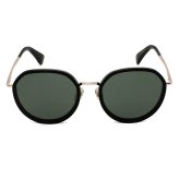 マックスマーラ Max Mara サングラス ノーズパッド UVカット アイウェア ラウンド ボストン MM0148-K/S 01A 57 メンズ レディース ユニセックス ブラック+グレー 海外正規品