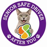カーサイン 高齢者マーク SENIOR SAFE DRIVER ヨーロピアンバーミーズ ステッカー シール 直径13cm 肉球 日本製 車