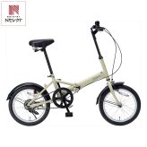 マイパラス 16インチ折りたたみ自転車 サンドベージュ 折りたたみ自転車 コンパクト収納 サイクリング【北海道・沖縄県・離島 配送不可】