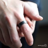 ステンレス ブラックリング 燻し加工 アンティークリング メンズリング つや消し 指輪 マット 平打ち プチプラ 高見え かっこいい 渋い 男性 金属アレルギー対応