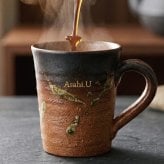 敬老の日 名入れ マグカップ 信楽焼 紫香楽 ほっと土のぬくもり 高級 陶器 コーヒーカップ おしゃれ 誕生日 プレゼント 送別会 古希 還暦祝い 退職祝い ギフト