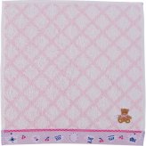 【直送】ロッティ 婦人タオルハンカチ [26-0146-189] RTT-64 PI ピンク チェック柄 くま刺繍 綿100% ミニタオル タオルハンカチ 吸水 肌触り抜群 通学 通勤 レディース ギフト 贈り物 内祝い お返し プレゼント