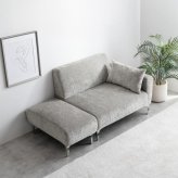 オットマン付き２人掛けソファ　ソファ　２人掛けソファ　ローソファ　２点セット　カウチ　コーナー　コンパクト　小さめ　小さい