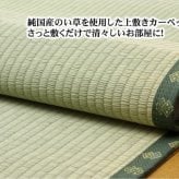 夏ラグ 夏用カーペット フリーカット い草 上敷き カーペット 『F竹』 本間2畳(約191×191cm）(裏:ウレタン張り）