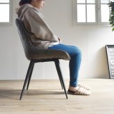 ボックスステッチチェアー ONDC-0051 チェア 家具 リビング ダイニングチェア インテリア アンティーク かっこいい おしゃれ 椅子 高級感 ゆったり レザー ブラウン ベージュ グレー ベロア ボックス ステッチ 新生活