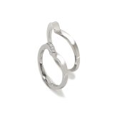 pt900 プラチナV字リング【刻印無料】結婚指輪 マリッジリング V字型 プラチナ900 ダイヤモンド 天然石 4月 誕生石 ハンドメイド 手作り 結婚 結婚式 マリッジ ペアリング メンズ レディース ペア 誕生日 プレゼント ギフト包装 彫金 箱入り Grand Galleria グランドガレリア