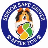 カーサイン 高齢者マーク SENIOR SAFE DRIVER シェットランドシープドッグ ステッカー シール 直径13cm 肉球 日本製 車