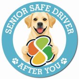 カーサイン 高齢者マーク SENIOR SAFE DRIVER ラブラドールレトリバー マグネット 強力 直径13cm 肉球 日本製 車 ステッカー