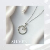 英国製 ハンドメイド パールネックレス レディース サークル シルバー 925 スターリングシルバー 誕生日 プレゼント ギフト