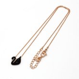 SWAROVSKI スワロフスキー ネックレス 5204133 Swan アクセサリー ブラック ローズゴールド