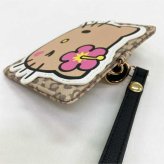 ハローキティ パスケース リール付き ダイカット 定期入れ キャラクター サンリオ 日焼けデザイン 通学 通勤 ICカードケース 合皮 かわいい おしゃれ サンリオ正規ライセンス品