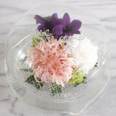 【最後の1点】【プリザーブドフラワー】優しい想い出・ガラスドーム　レアで生花のようなフレッシュ感に満ちた　ふんわりと優しくエレガント　ほこりが付かない ギフト 誕生日　記念日 サプライズ　送料無料