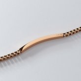 ブレスレット つけっぱなし レディース 刻印 ステンレス 金属アレルギー ブランド 大人 ダイヤモンド シンプル IDプレート ボックスチェーン ローズゴールドカラー 金アレ サージカルステンレス クリスマス 誕生日 記念日 母の日 プレゼント テラグラティア Terra-gratia【lstb015rg】単品